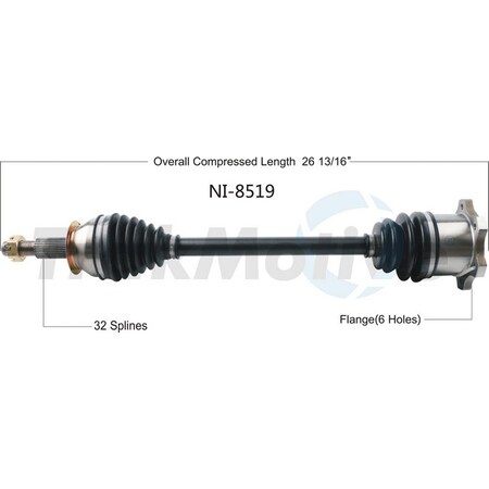 Surtrack Axle Cv Axle Shaft, Ni-8519 NI-8519